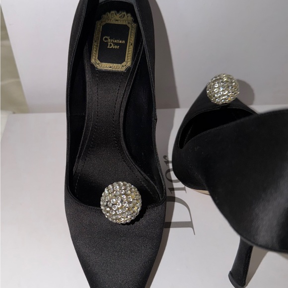 Dior Black Heels with Crystal Accents - Picture 3 of 9